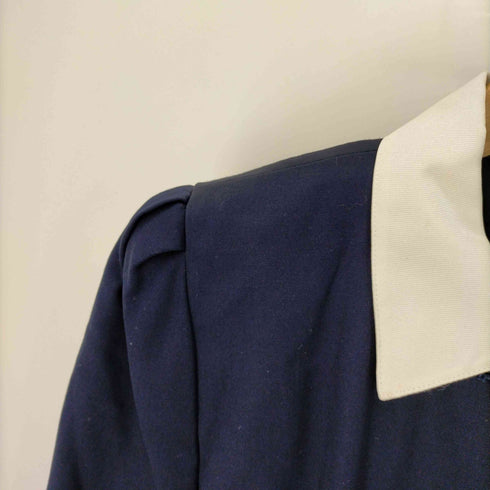 フォクシー FOXEY 襟切替 シャツ ワンピース レディース 40