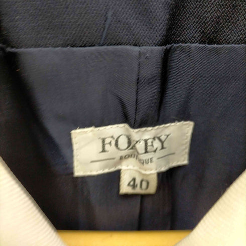 フォクシー FOXEY 襟切替 シャツ ワンピース レディース 40