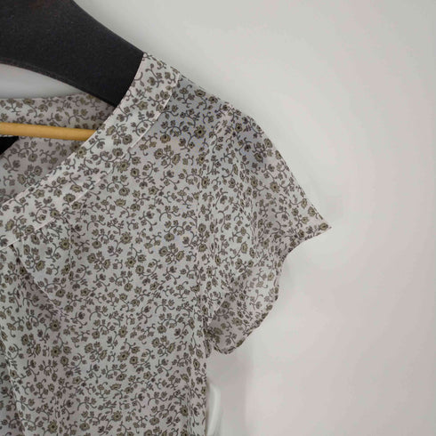 シーピーエー シンプルアンドナチュラル C.P.A. SIMPLE&NATURAL 花柄 チュニック フレンチスリーブ リボン レディース JPN:L
