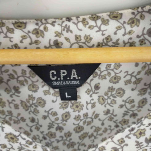 シーピーエー シンプルアンドナチュラル C.P.A. SIMPLE&NATURAL 花柄 チュニック フレンチスリーブ リボン レディース JPN:L