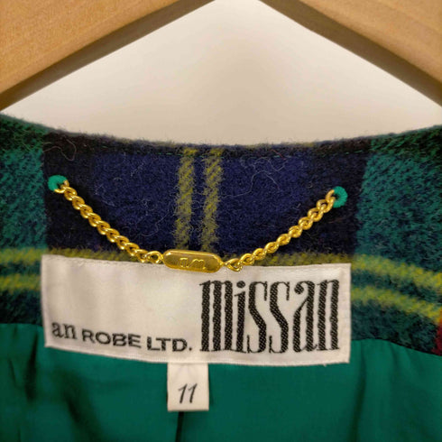 an ROBE LTD missan ウールナイロン チェック ジャケット レディース 11