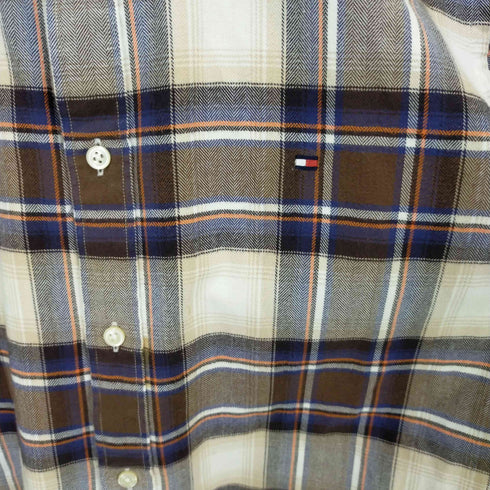 トミーヒルフィガー TOMMY HILFIGER エルボーパッチネルシャツ メンズ L