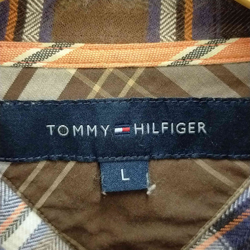 トミーヒルフィガー TOMMY HILFIGER エルボーパッチネルシャツ メンズ L