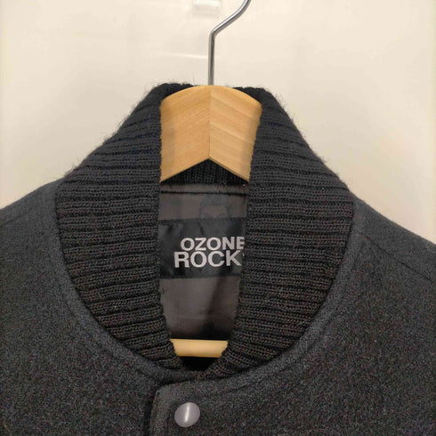 オゾンロックス OZONE ROCKS 00S 袖レザー ウール スタジャン メンズ JPN:M