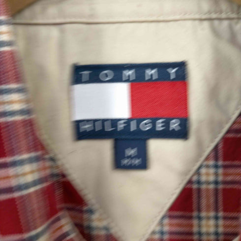 トミーヒルフィガー TOMMY HILFIGER 刺繍ロゴ チェック ボタンダウンシャツ メンズ import:M