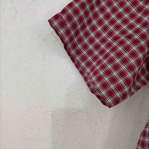 トミーヒルフィガー TOMMY HILFIGER 刺繍ロゴ チェック ボタンダウンシャツ メンズ import:M