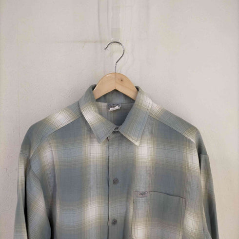 キャルトップ CALTOP USA製 オンブレチェック LONG SLEEVE SHIRT メンズ import:S