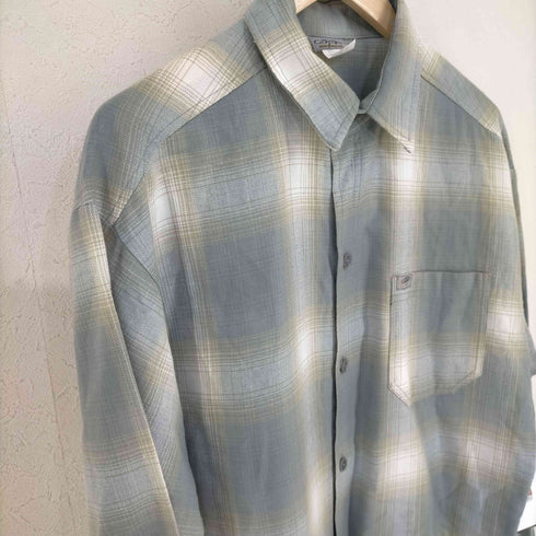 キャルトップ CALTOP USA製 オンブレチェック LONG SLEEVE SHIRT メンズ import:S