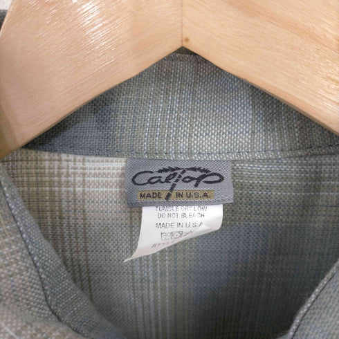 キャルトップ CALTOP USA製 オンブレチェック LONG SLEEVE SHIRT メンズ import:S