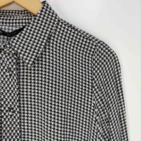 ザラ ZARA 千鳥格子 ハウンドトゥース シャツブラウス レディース import:S