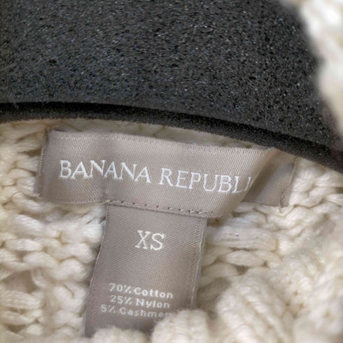 バナナリパブリック BANANA REPUBLIC カシミヤ混 ケーブル編み タートルネックニット レディース import:XS