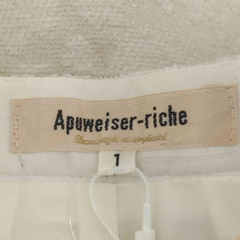 アプワイザーリッシェ Apuweiser riche ジャガードフレアタックスカート レディース JPN:1