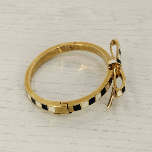 ケイトスペード Kate spade Finishing Touch Stripe Bangle ストライプ リボンバングル レディース