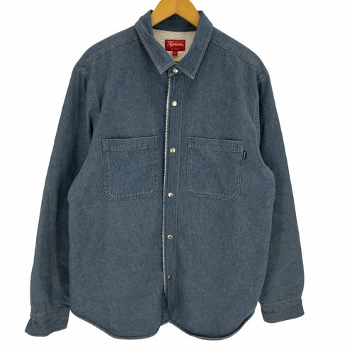 シュプリーム Supreme 18AW Sherpa Lined Denim Shirt メンズ import:L