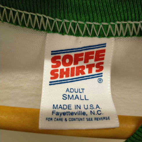 ソフェシャツ SOFFE SHIRTS 80s USA製 ベースボールプリントラグランTシャツ メンズ JPN:S
