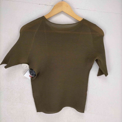 プリーツプリーズイッセイミヤケ PLEATS PLEASE ISSEY MIYAKE (T.) プリーツ加工5分袖ブラウス レディース JPN:3