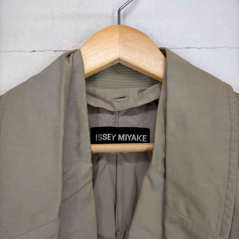 イッセイミヤケメン ISSEY MIYAKE MEN 90s 91aw ショールカラー へちま襟 オーバーサイズハーフトレンチコート メンズ JPN:M