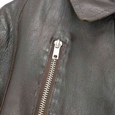 マルコタリアフェリ MARCO TAGLIAFERRI 八の字ゴートレザー ジップブルゾン MADE IN ITALY メンズ 44