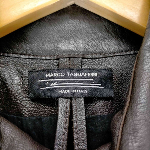 マルコタリアフェリ MARCO TAGLIAFERRI 八の字ゴートレザー ジップブルゾン MADE IN ITALY メンズ 44