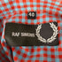 ラフシモンズ RAF SIMONS ロゴ刺繍チェック半袖シャツ メンズ US:40