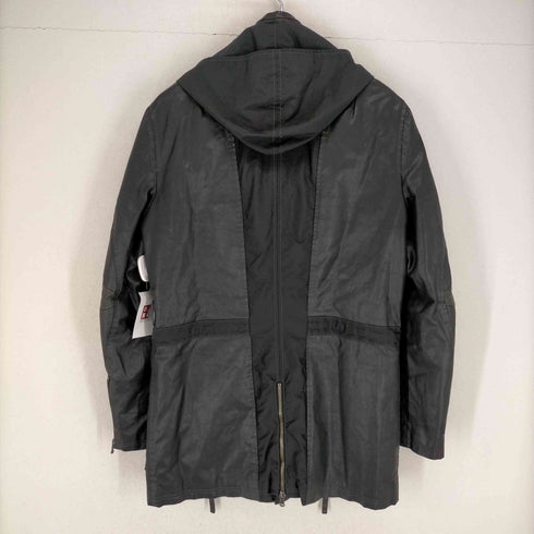 コーティングレザー切替ジップデザイン2WAYカーコート MADE IN ITALY メンズ JPN:M
