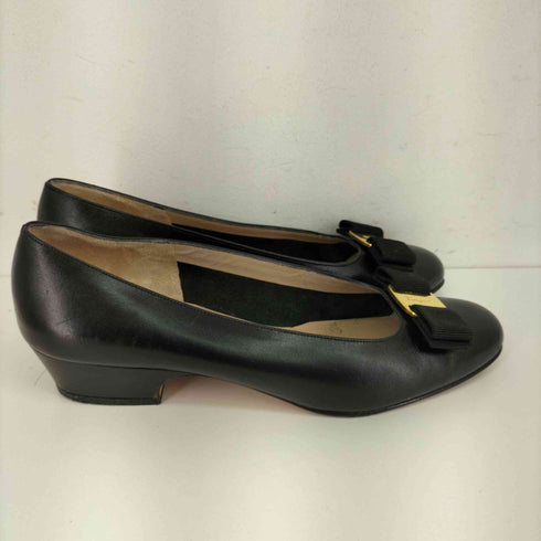 サルヴァトーレフェラガモ Salvatore Ferragamo ヴァラ レザー ヒールパンプス レディース JPN:38