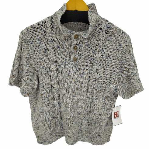 S/S サマーニットポロシャツ ネップ メンズ