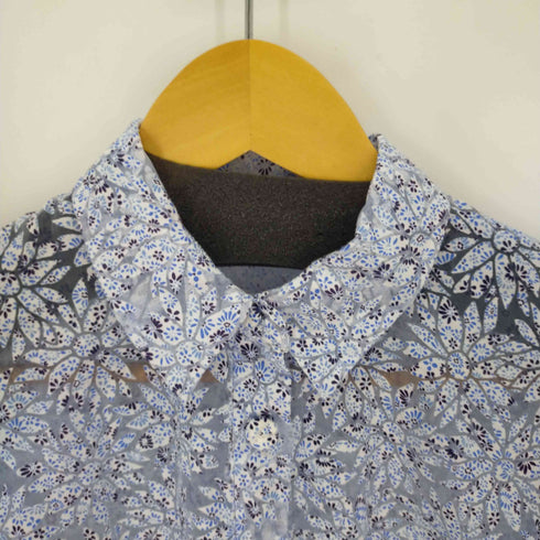 ザラ ZARA クロップドフラワーシアーL/Sシャツブラウス レディース import:XS