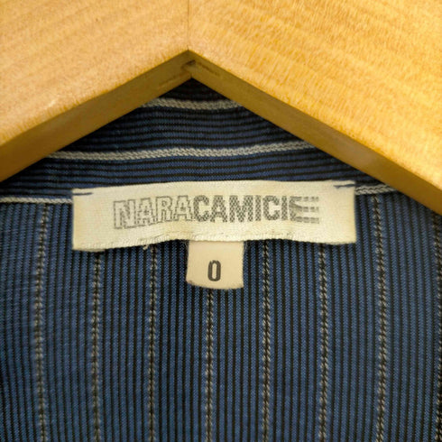 ナラカミーチェ NARACAMICIE ストライプ 開襟シャツ レディース 0