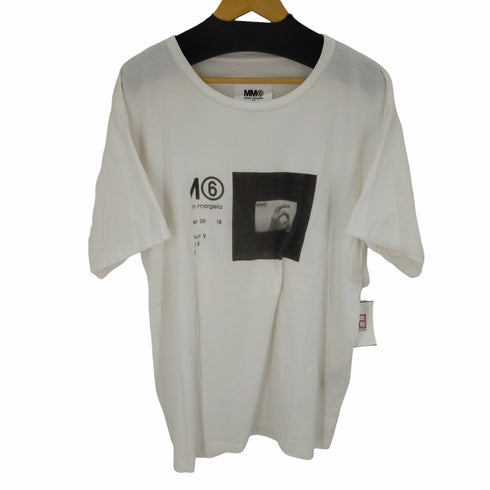 エムエムシックス メゾンマルジェラ MM6 Maison Margiela OVERSIZE LOGO TOPS レディース S