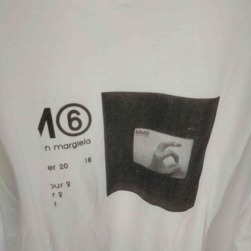 エムエムシックス メゾンマルジェラ MM6 Maison Margiela OVERSIZE LOGO TOPS レディース S