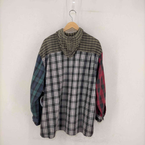 JAZZMAN SPORTSWEAR チェック パッチワークフーディ メンズ import:XL