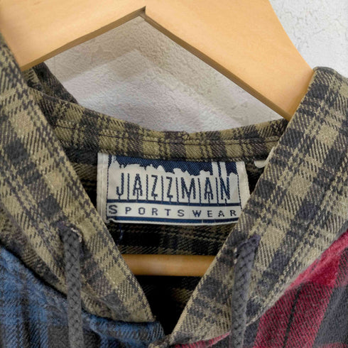 JAZZMAN SPORTSWEAR チェック パッチワークフーディ メンズ import:XL