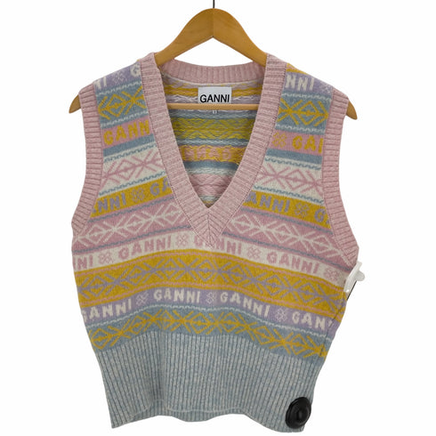 ガニー Ganni Graphic V-neck Vest レディース JPN:S