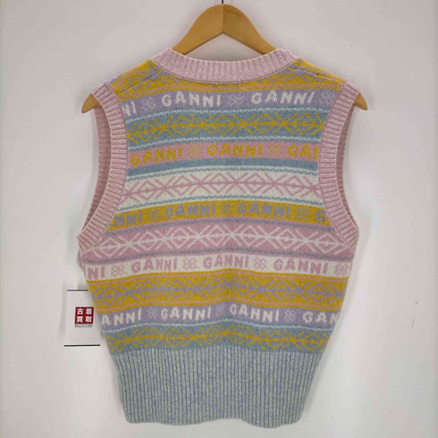 ガニー Ganni Graphic V-neck Vest レディース JPN:S