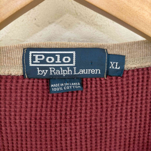 ポロバイラルフローレン Polo by RALPH LAUREN ポニー刺繍 ワッフル サーマルカットソー メンズ import:XL