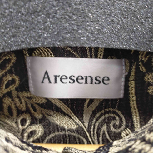 Aresense ペイズリーサテンジャガードシャツ レディース FREE