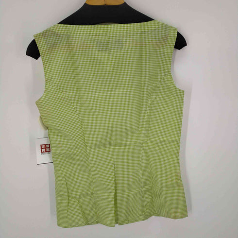 トリココムデギャルソン tricot COMME des GARCONS ギンガムチェックシルクノースリームブラウス レディース
