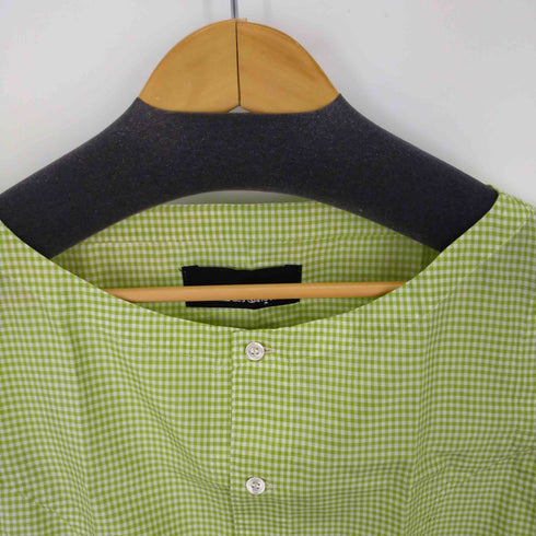 トリココムデギャルソン tricot COMME des GARCONS ギンガムチェックシルクノースリームブラウス レディース