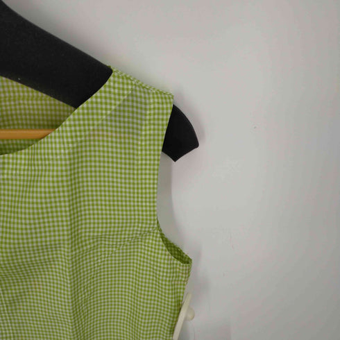 トリココムデギャルソン tricot COMME des GARCONS ギンガムチェックシルクノースリームブラウス レディース