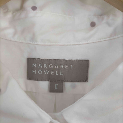 マーガレットハウエル MARGARET HOWELL コットン ドット柄 ノースリーブシャツ レディース JPN:2