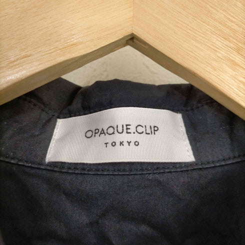 オペークドットクリップ OPAQUE.CLIP コットンタイプライター ワークシャツワンピース レディース L