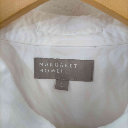 マーガレットハウエル MARGARET HOWELL DENSE COTTON TWILL コットンツイルプレーンシャツ メンズ JPN:L