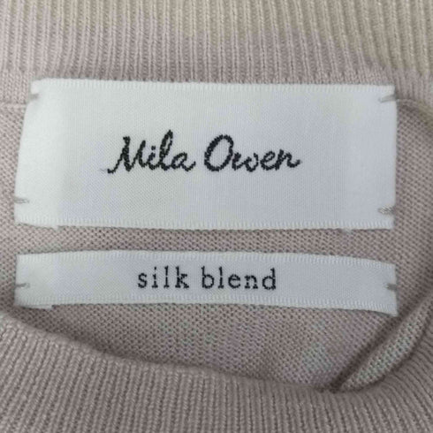 ミラオーウェン Mila Owen シルク混フレンチスリーブNT/PO ニットプルオーバー レディース JPN:0