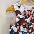 ジルサンダーネイビー JIL SANDER NAVY イタリア製 総柄切替 ノースリーブワンピース レディース JPN:36