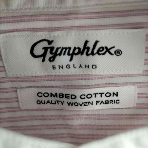 ジムフレックス GYMPHLEX ストライプ バンドカラー シャツワンピース レディース UK:12