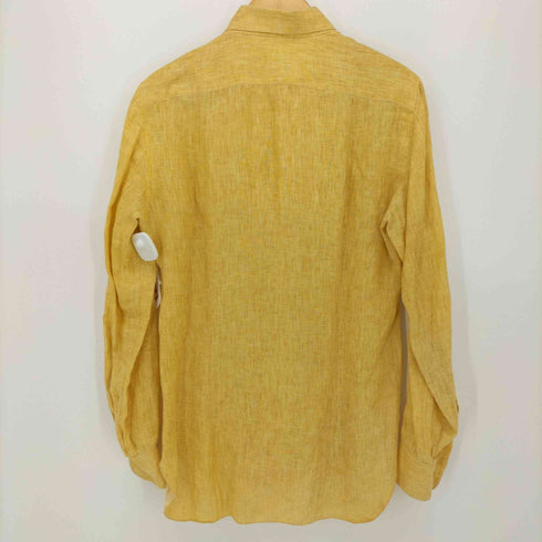 バルバ BARBA イタリア製 リネン L/S カッタウェイ ドレスシャツ メンズ