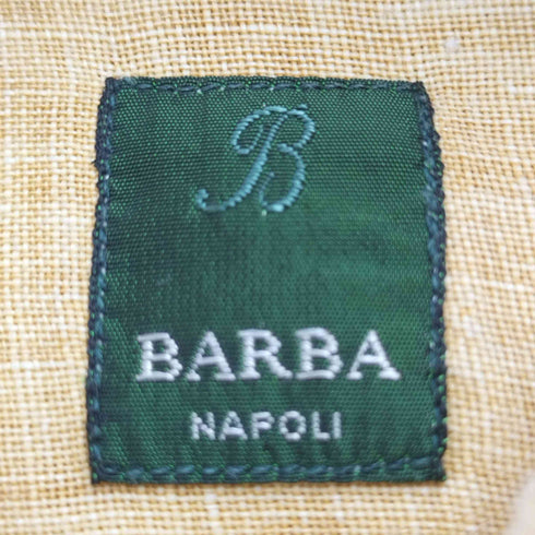 バルバ BARBA イタリア製 リネン L/S カッタウェイ ドレスシャツ メンズ