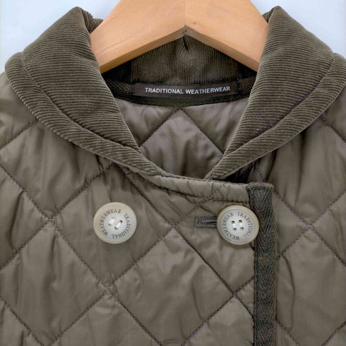 トラディショナルウェザーウェア Traditional Weatherwear キルティング 襟コーデュロイ ナイロンライナージャケット ダブルボタン レディース JPN:36