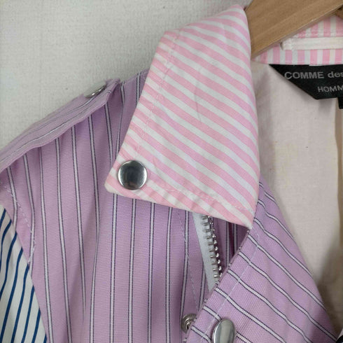 コムデギャルソンオムプリュス COMME des GARCONS HOMME PLUS AD2012 クレイジーストライプダブルライダースジャケット メンズ JPN:S